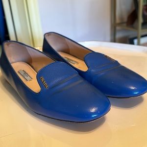 Prada Blue Loafer Flats 38.5
